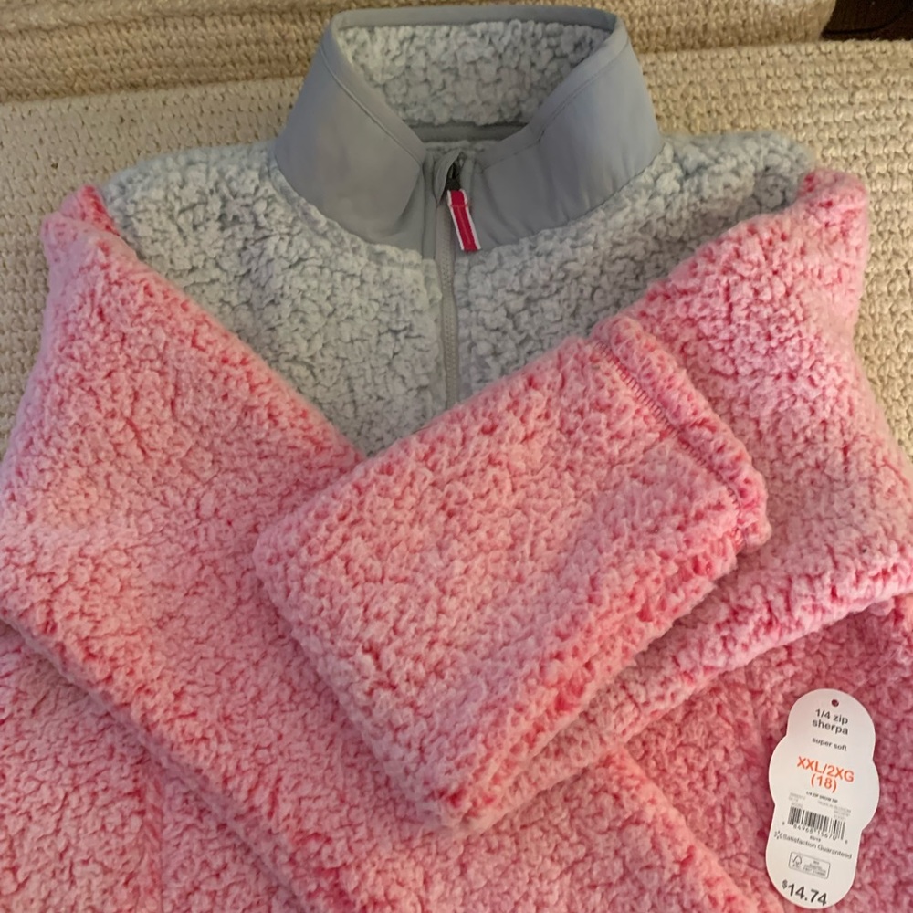 Wonder Nation 1/4 Zip Sherpa Jacket